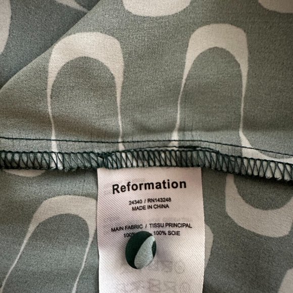 Reformation Samuel Silk Mini Long Sleeve Dress, size 2. Worn Once! Party Dress - Picture 8 of 12